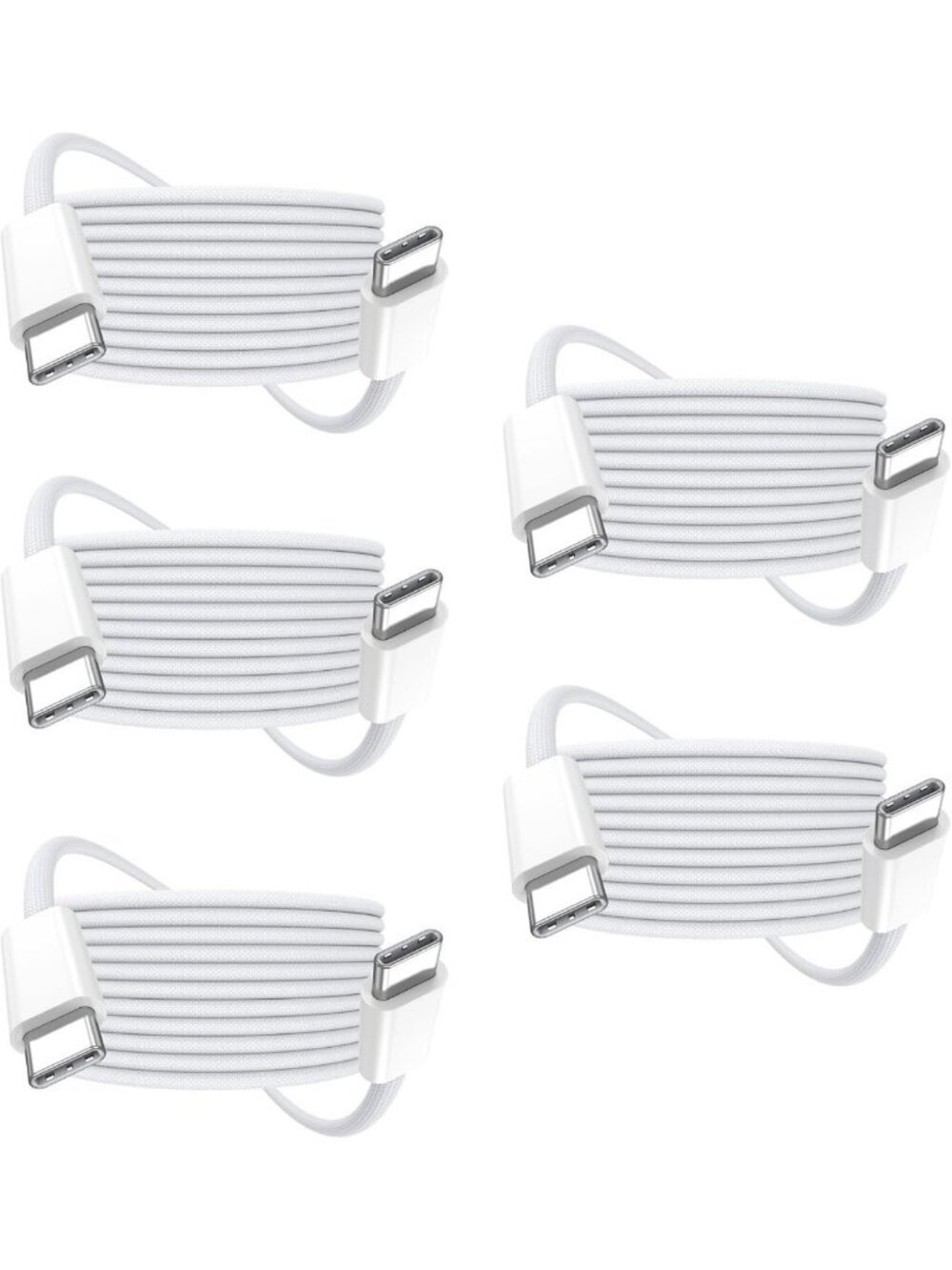 Long USB C Cable 10 FT 5-Pack,240W Fast Charging & 480Mbps